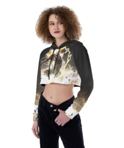 Black adam Croptop Hoodie