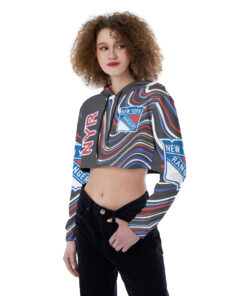 New York Rangers Croptop Hoodie