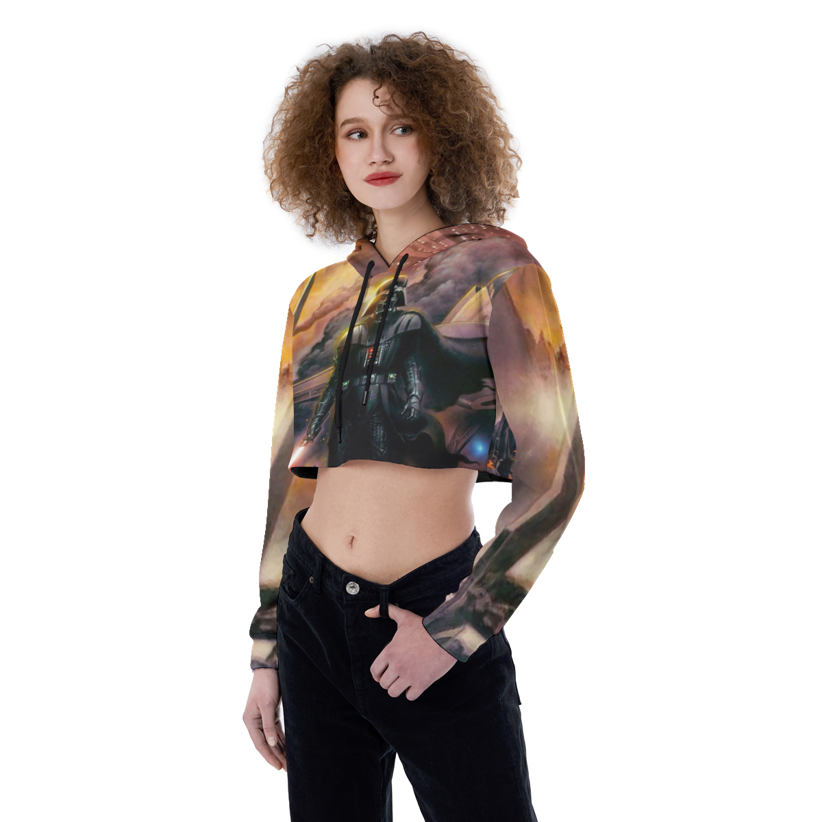 Star war 3 Croptop Hoodie