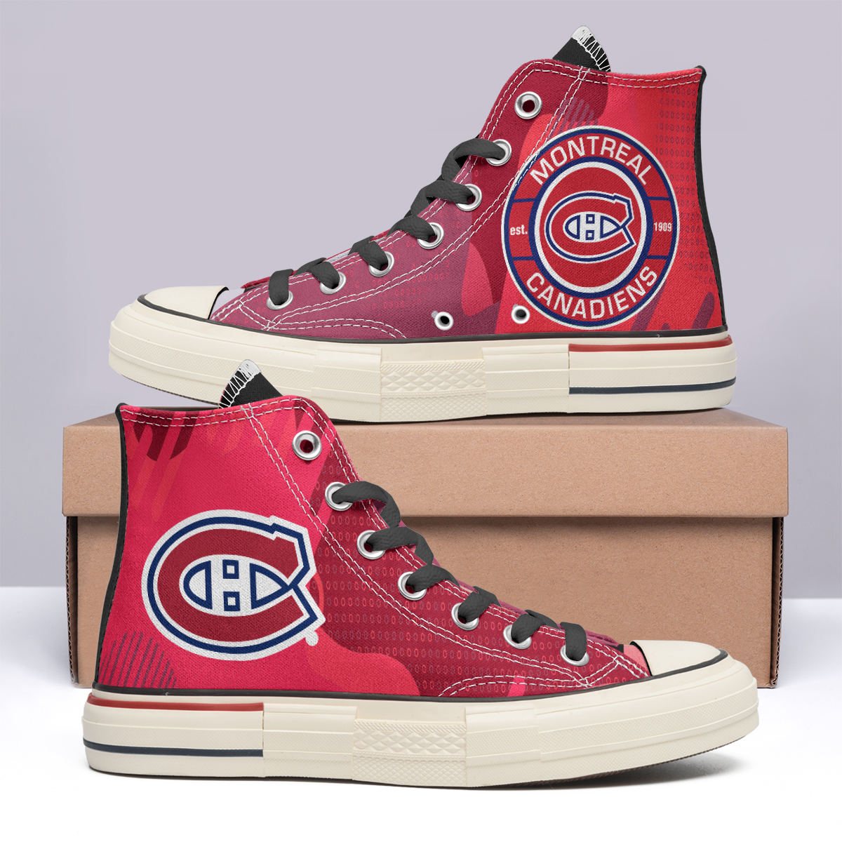 Montreal Canadiens High Top Canvas Shoes Special Edition