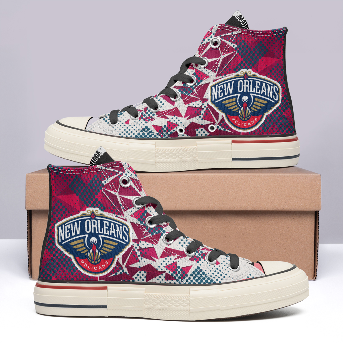 New Orleans Pelicans High Top Canvas Shoes Special Edition