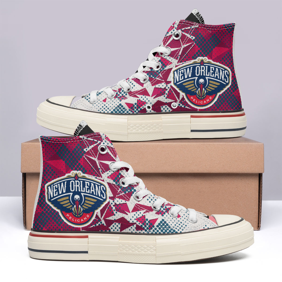 New Orleans Pelicans High Top Canvas Shoes Special Edition