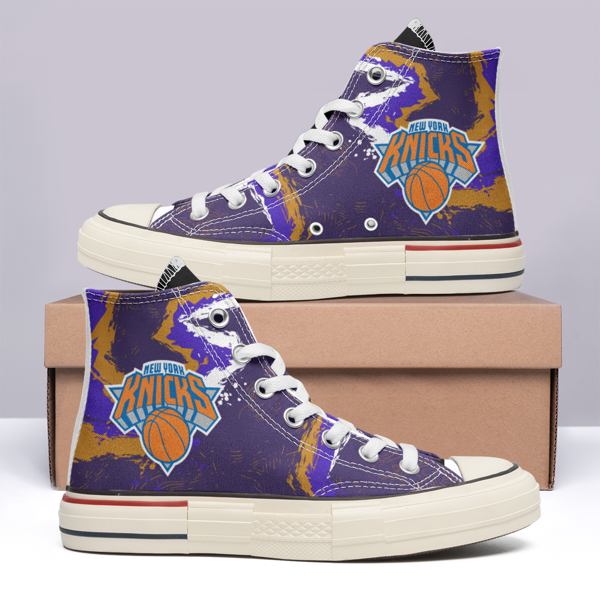 New York Knicks High Top Canvas Shoes Special Edition
