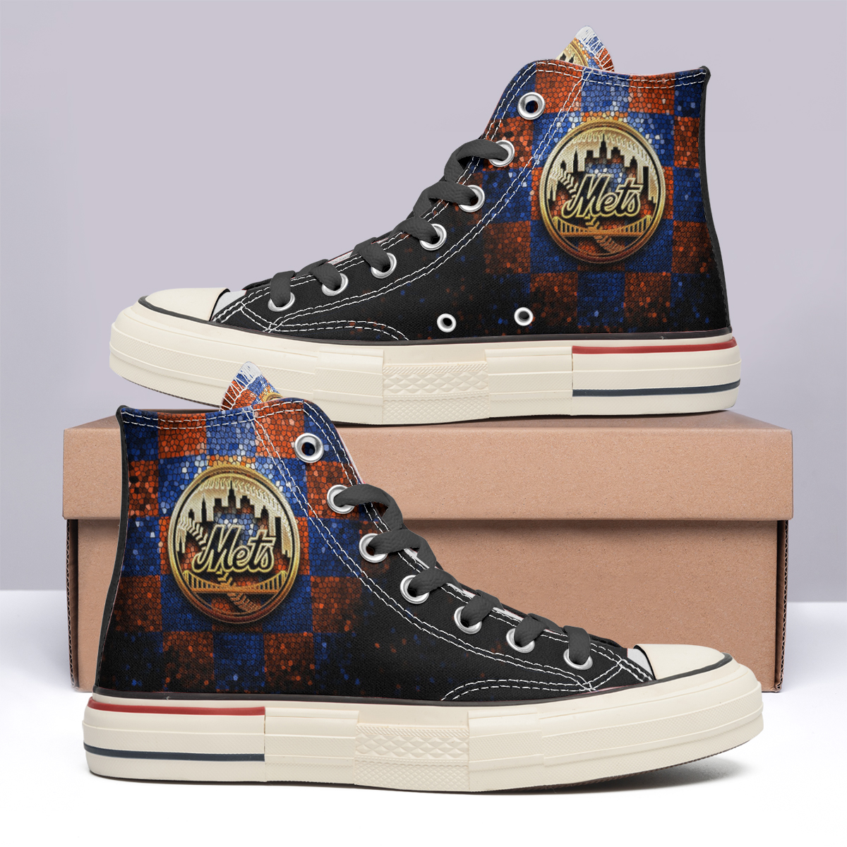 New York Mets High Top Canvas Shoes Special Edition