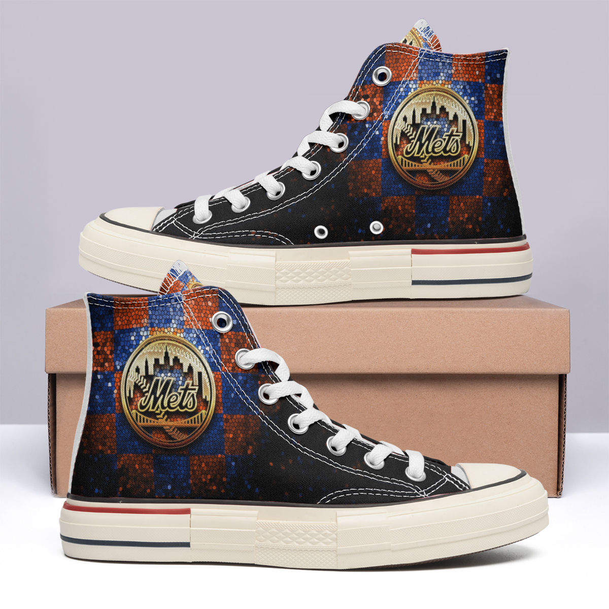 New York Mets High Top Canvas Shoes Special Edition