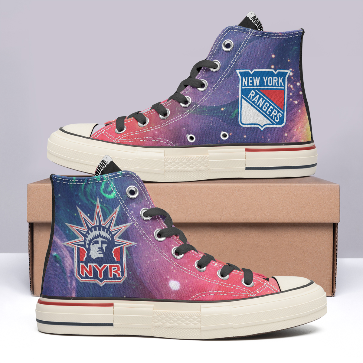 New York Rangers High Top Canvas Shoes Special Edition
