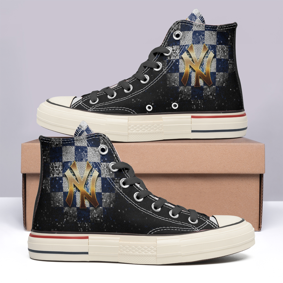 New York Yankees High Top Canvas Shoes Special Edition
