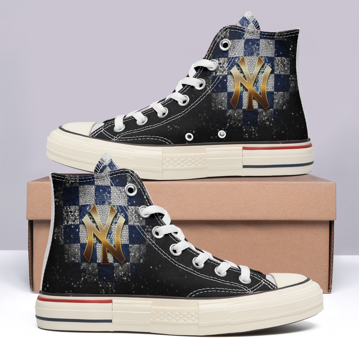 New York Yankees High Top Canvas Shoes Special Edition