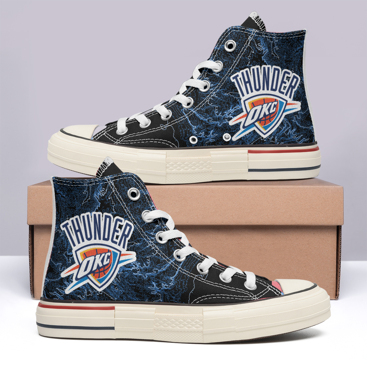 Oklahoma City Thunder High Top Canvas Shoes Special Edition