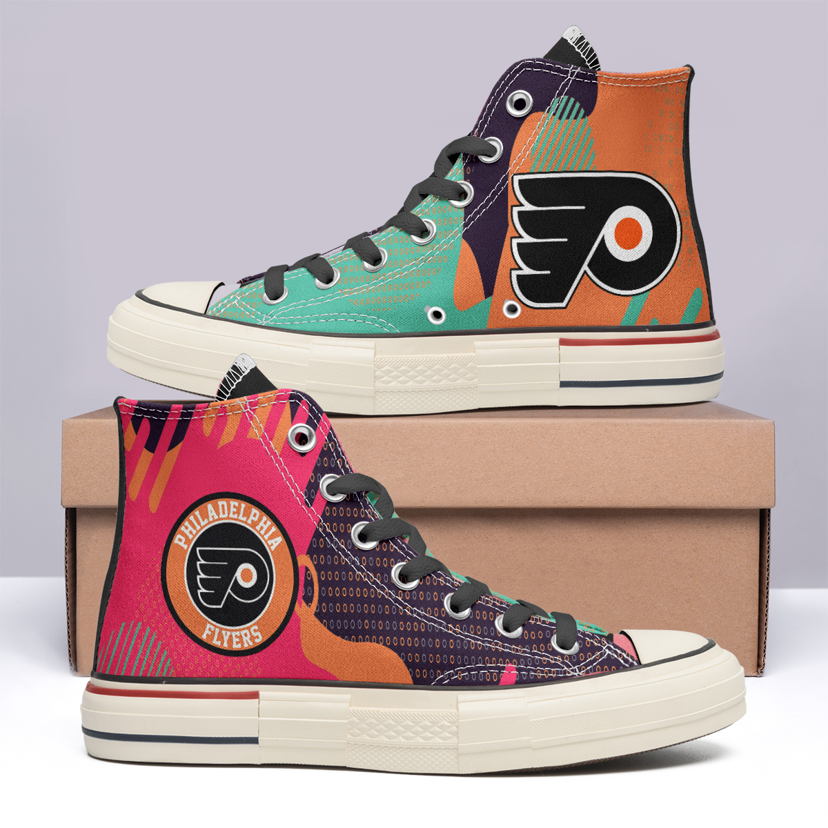 Philadelphia Flyers High Top Canvas Shoes Special Edition