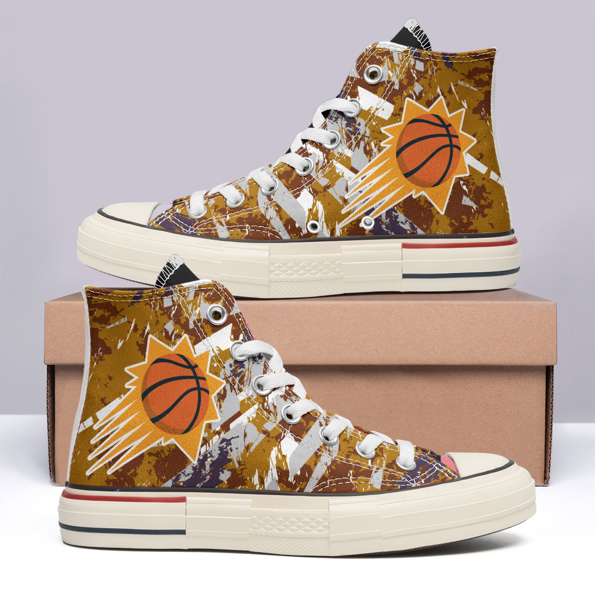 Utah Jazz High Top Canvas Shoes Special Edition