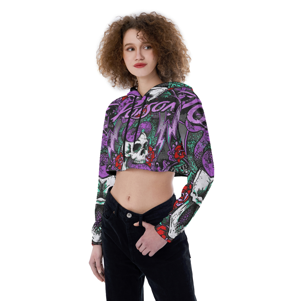 Possessed Croptop Hoodie