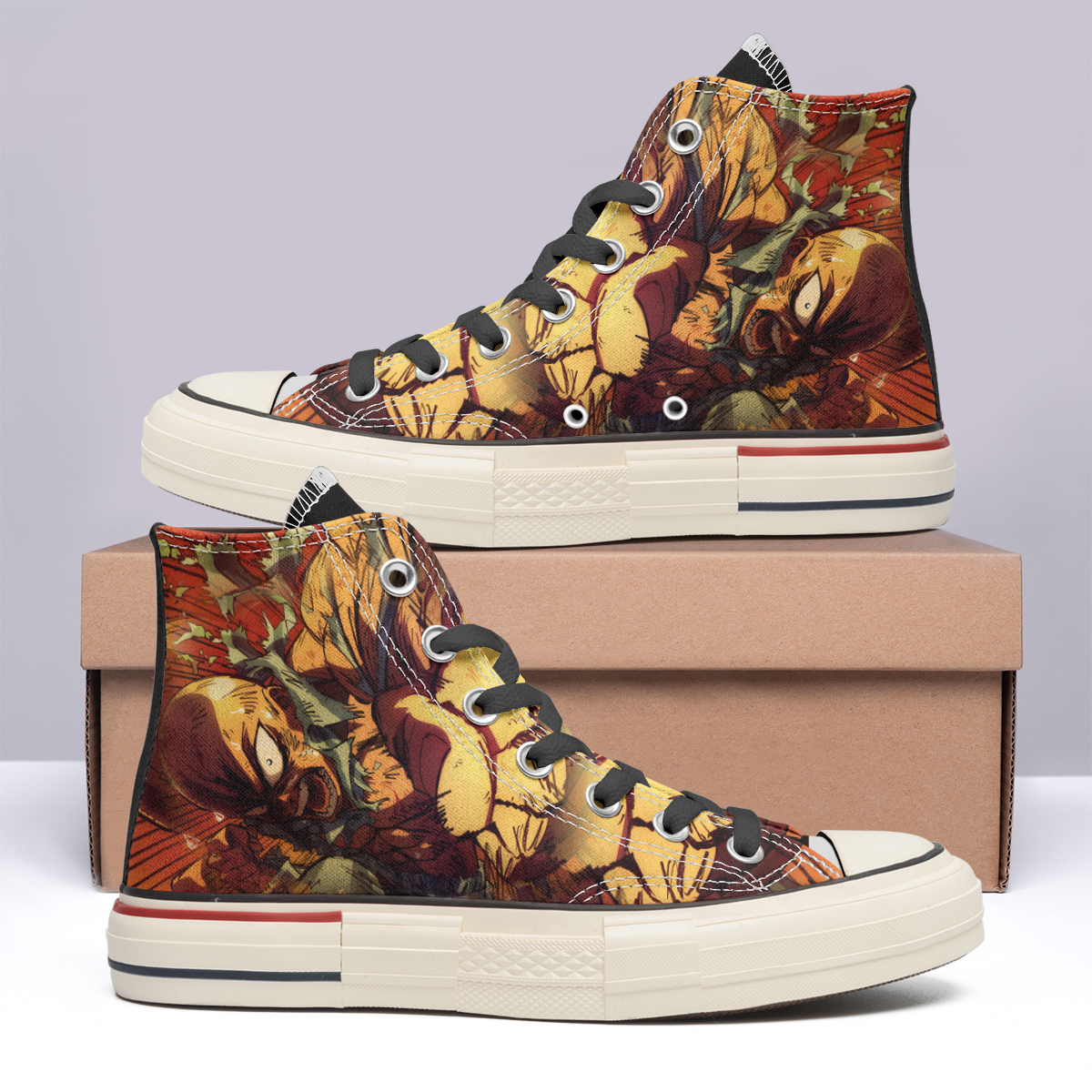 Saitama One Punch Man High Top Canvas Shoes Special Edition
