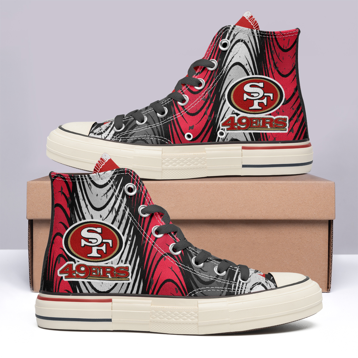 San Francisco 49ers High Top Canvas Shoes Special Edition