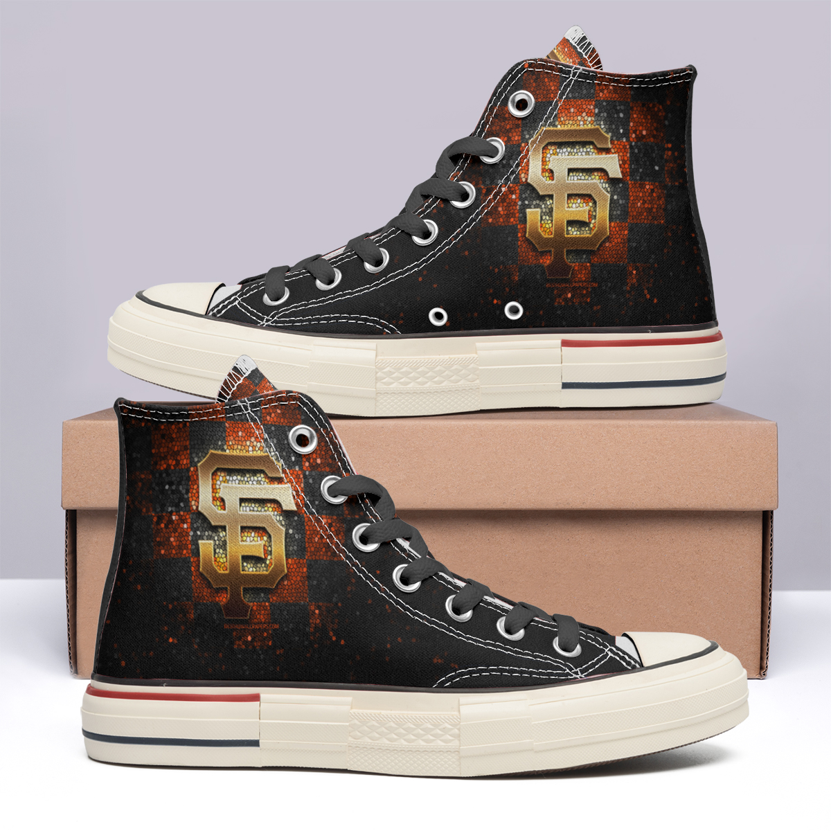 San Francisco Giants High Top Canvas Shoes Special Edition