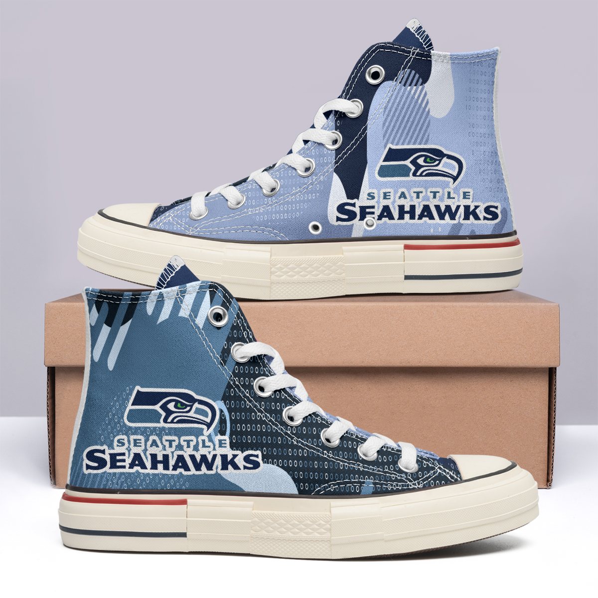 Seattle Seahawks High Top Canvas Shoes Special Edition