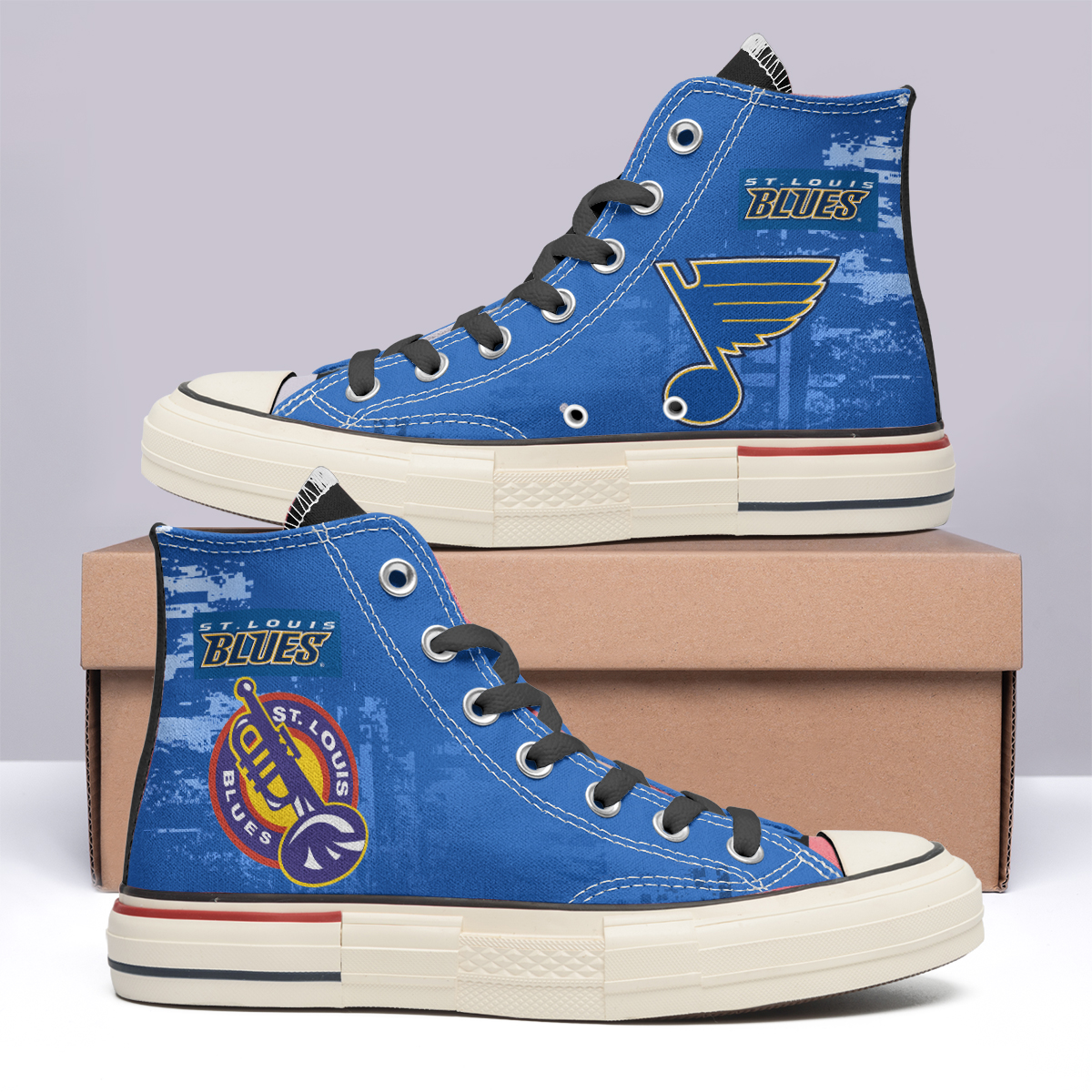 St. Louis Blues High Top Canvas Shoes Special Edition