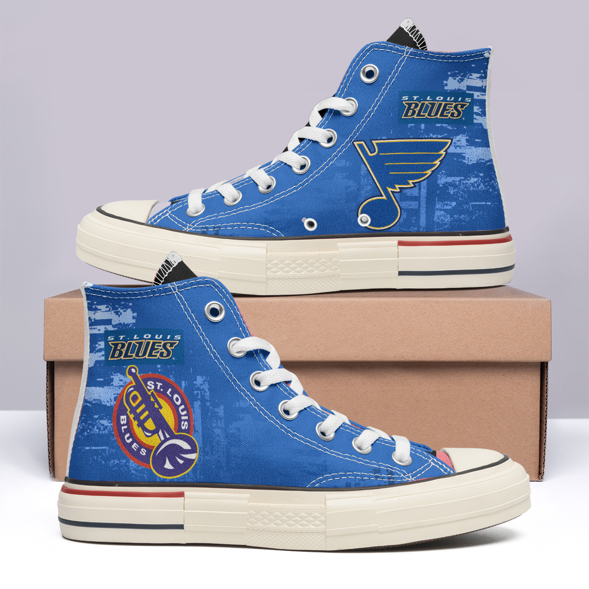 St. Louis Blues High Top Canvas Shoes Special Edition