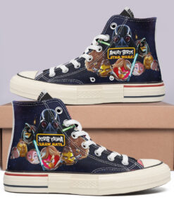 Star Wars Cartoon x Angry Brids High Top Canvas Shoes Special Edition