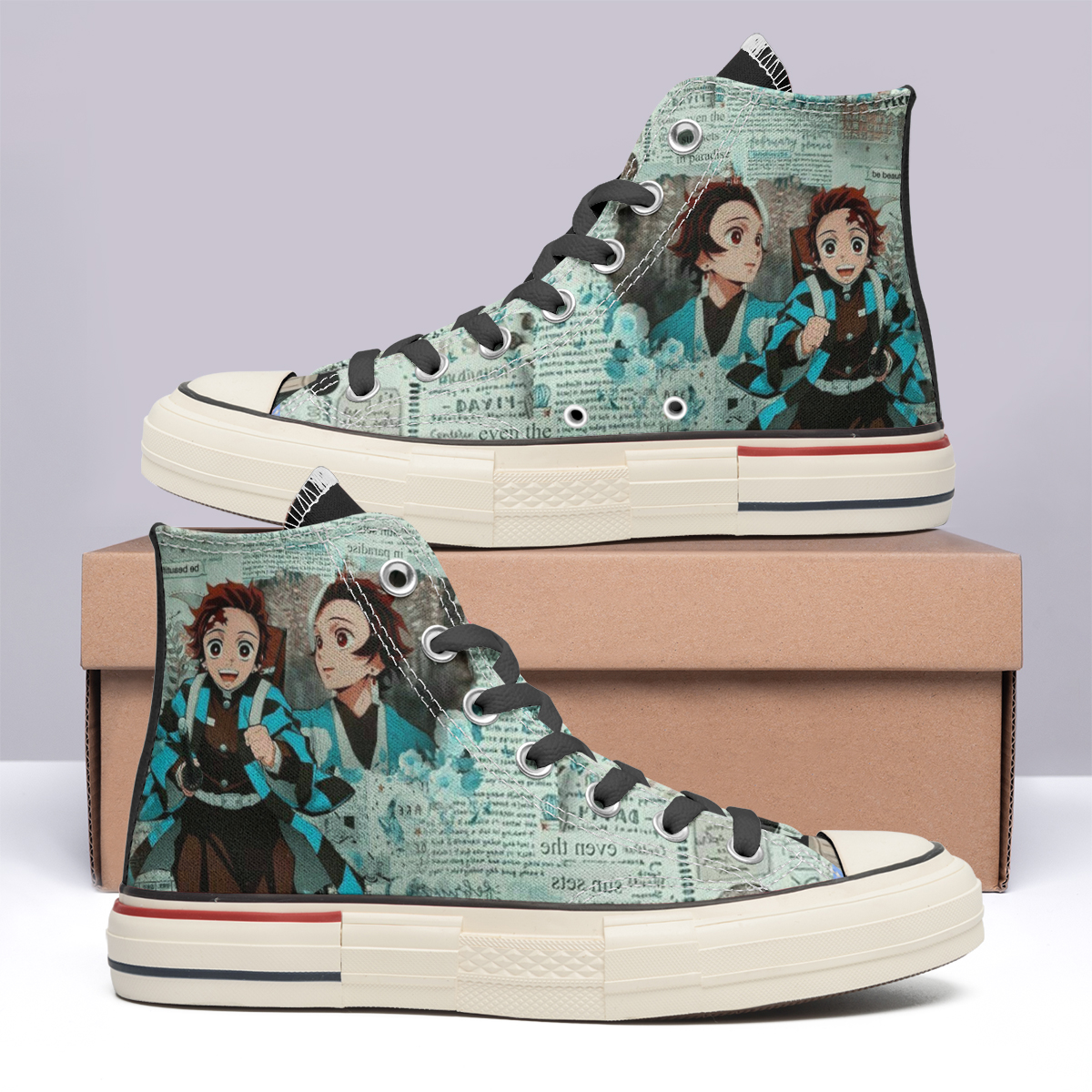 Tanjiro Demon Slayer High Top Canvas Shoes Special Edition