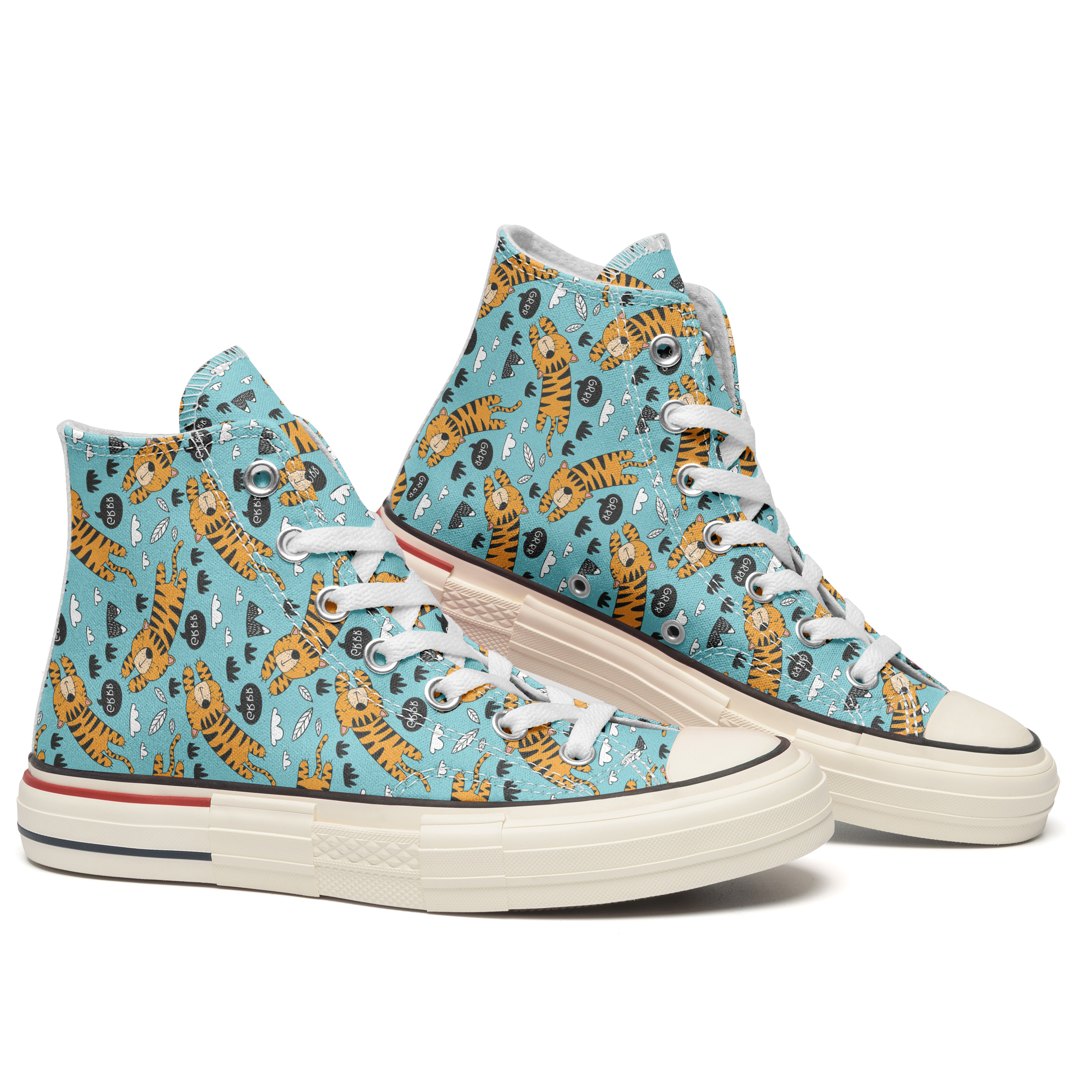 The Lovely Tigers High Top Canvas Shoes Special Edition