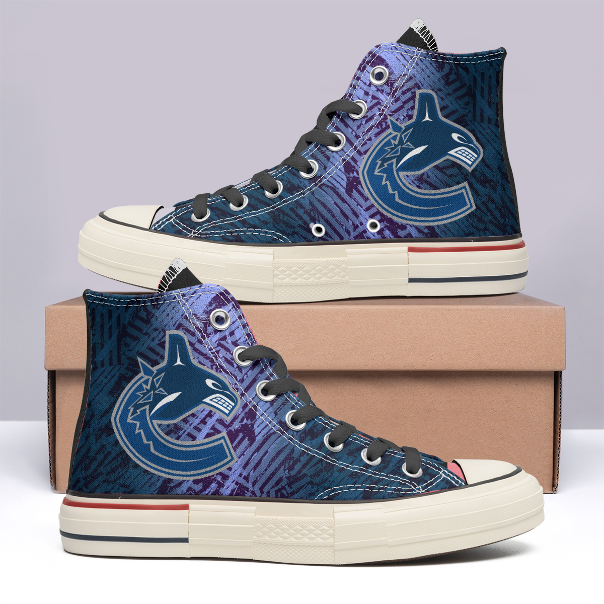 Vancouver Canucks High Top Canvas Shoes Special Edition