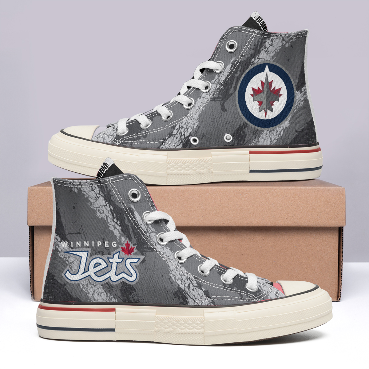 Winnipeg Jets High Top Canvas Shoes Special Edition