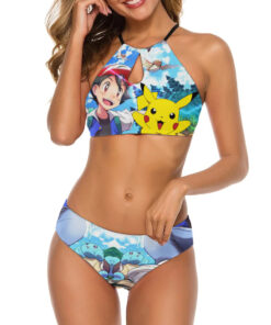 Ash and Pikachu Journey Women’s Cami Keyhole One-piece Swimsuit