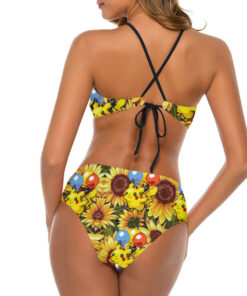 Baloon Pikachu x Sunflower Women’s Cami Keyhole One-piece Swimsuit
