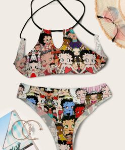 Betty Boops Full Art Women’s Cami Keyhole One-piece Swimsuit