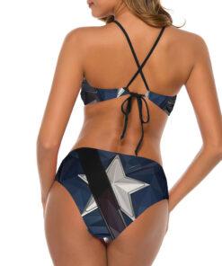 Captain America Triptych Women’s Cami Keyhole One-piece Swimsuit