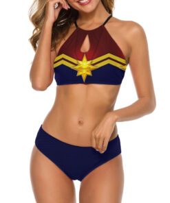 Captian Marvel Women’s Cami Keyhole One-piece Swimsuit