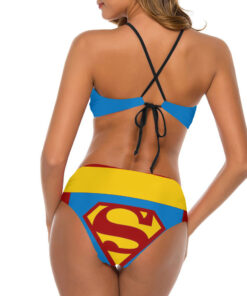 Classic Superman Suit Women’s Cami Keyhole One-piece Swimsuit