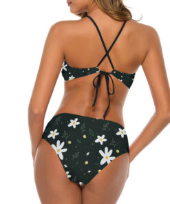 Daisy Flower Women’s Cami Keyhole One-piece Swimsuit