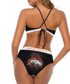Denver Broncos Women’s Cami Keyhole One-piece Swimsuit