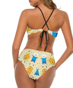 Finn and Jake Adventure Time Women’s Cami Keyhole One-piece Swimsuit