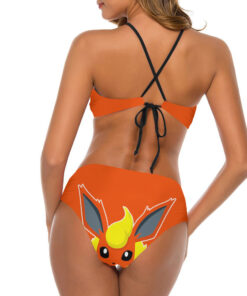 Flareon Pokemon Women’s Cami Keyhole One-piece Swimsuit
