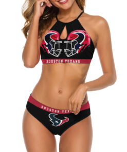 Houston Texans Women’s Cami Keyhole One-piece Swimsuit