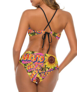 Naruto logo x Sunflower Women’s Cami Keyhole One-piece Swimsuit