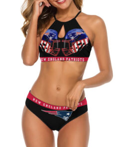 New England Patriots Women’s Cami Keyhole One-piece Swimsuit