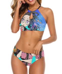 Nezuko On The Beach Women’s Cami Keyhole One-piece Swimsuit