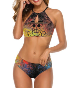 One Piece Colorful Women’s Cami Keyhole One-piece Swimsuit