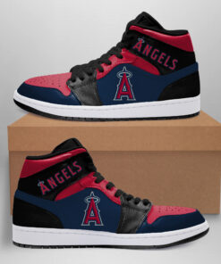 Los Angeles Angels Black Air Jordan Sneakers Shoes