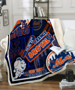 New York Mets Quilt & Fleece Blanket – Gift For Christmas #2