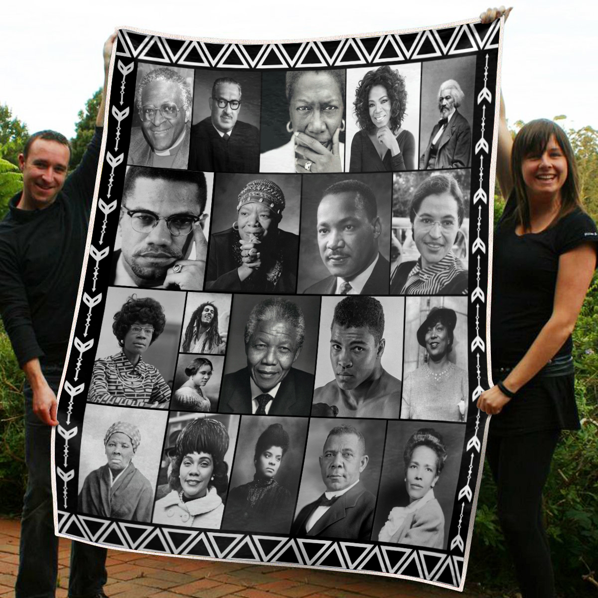 Black History Month Heroes Blanket Quilt