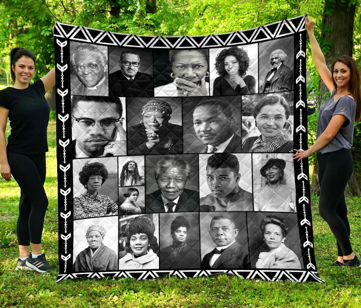 Black History Month Heroes Blanket Quilt