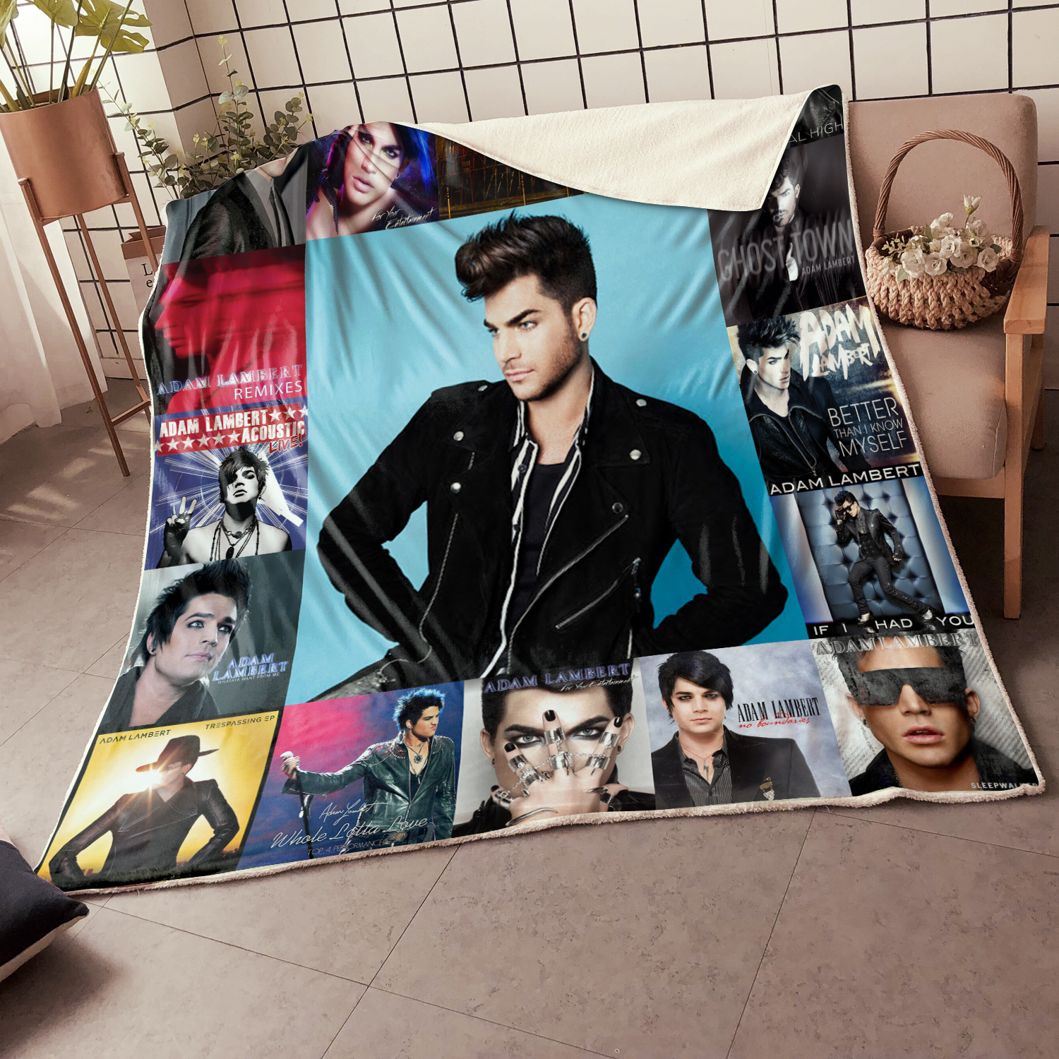 Adam Lambert Quilt Blanket