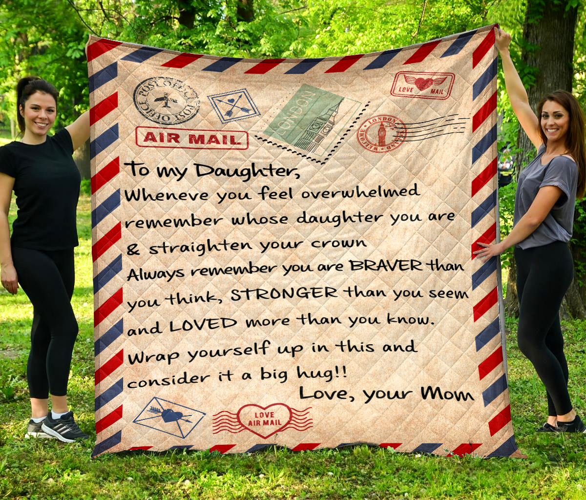 Letter to Daughter Quilt Blanket