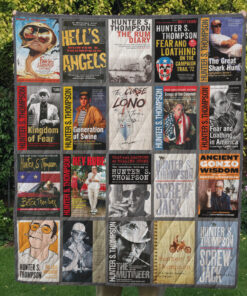 Hunter S. Thompson Books Quilt Blanket