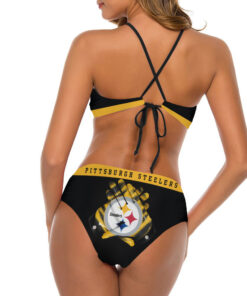 Pittsburgh Steelers Women’s Cami Keyhole One-piece Swimsuit